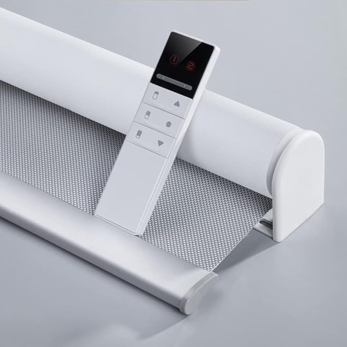 Motorized Blinds with Remote Window Roller Shade Wireless Rechargeable Motor by Tipiace