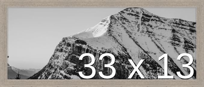 Frame It Easy 33 x 13 Rustic Gray Wood Frame by FrameItEasy