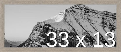 Frame It Easy 33 x 13 Rustic Gray Wood Frame by FrameItEasy