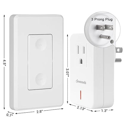DEWENWILS Wireless Remote Wall Switch and Outlet, Plug in Remote Control Outlet - Image 7