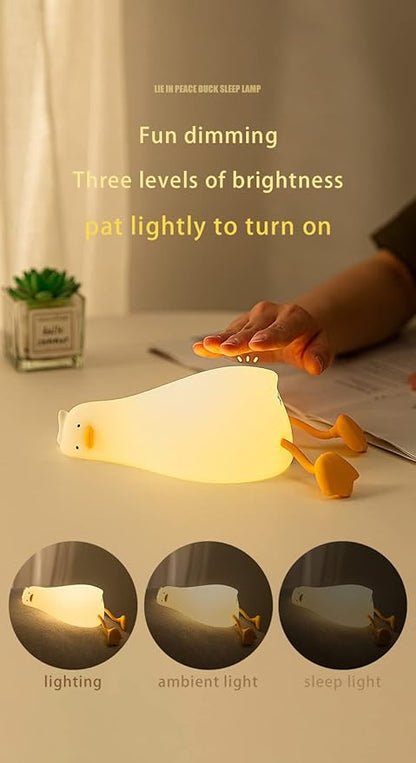 ATSUI Duck Night Light, LED Squishy Novelty Animal Night Lamp, Food Grade - Image 2