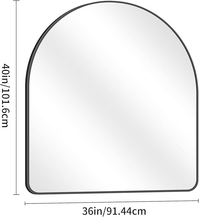 Arched Bathroom Mirror, Wall Mounted Mirror, Living Room, Vertically Hanging - Image 3