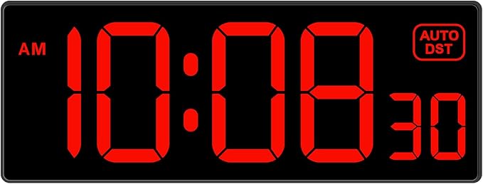 Soobest LED Digital Wall Clock, Large Digital Clock Bold Numbers by Soobest