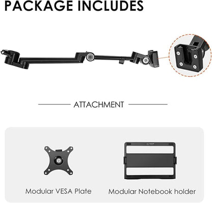 TARION Modular Desktop Arm Mount - 48cm / 19" Single Desk Stand - Compatible - Image 8