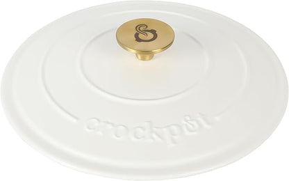 Crock-Pot Artisan 7-Quart Round Dutch Oven – Matte Linen White - Image 5