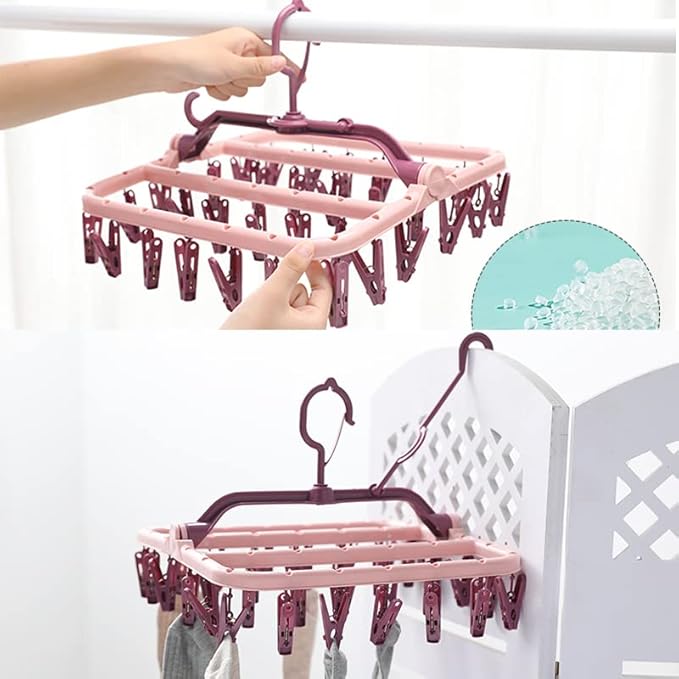Clothes Drying Racks Foldable Clip Hangers Plastic - Image 6