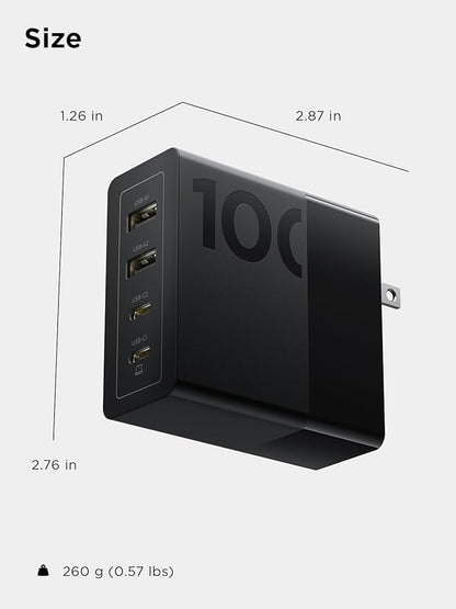 Lenovo 100W USB C Charger, 4-Port Multi-Device Fast Charging, - Image 8