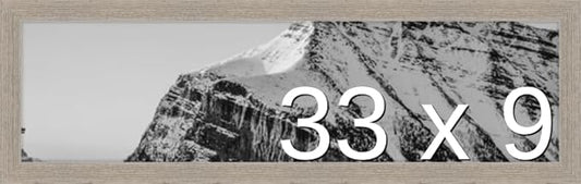 Frame It Easy 33 x 9 Rustic Gray Wood Frame by FrameItEasy