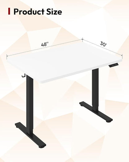 SANODESK Electric Standing Desk 48 x 30 Inches Whole-Piece Desktop Height - Image 2