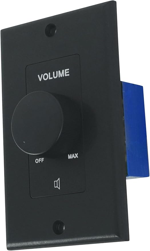 Rockville VOL70200 Black 200W 70V Volume Control Zone Controller, Single Gang - Image 3