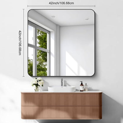 FORBATH Bathroom Mirror 42x42 Inch, Large Square Vanity Mirror - Image 3