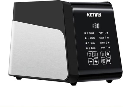 Touchscreen Toaster 2 Slice, KETIAN Bagel English Muffins Toast Pastry Waffles by KETIAN