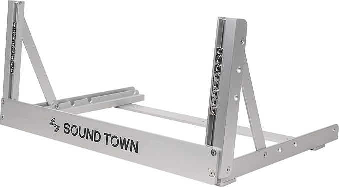 Sound Town 4U Aluminum 2-Post Desktop Open-Frame Rack, Angle Adjustable - Image 3