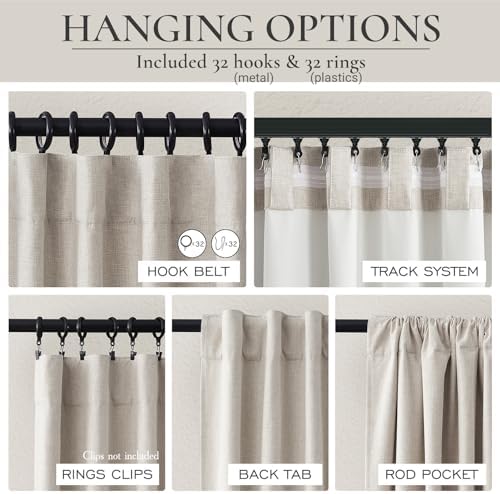 qjmydeco 100% blackout curtains 45 inches long 2, side view
