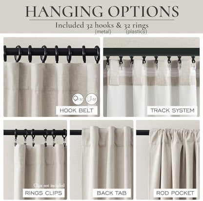 qjmydeco 100% blackout curtains 45 inches long 2, side view