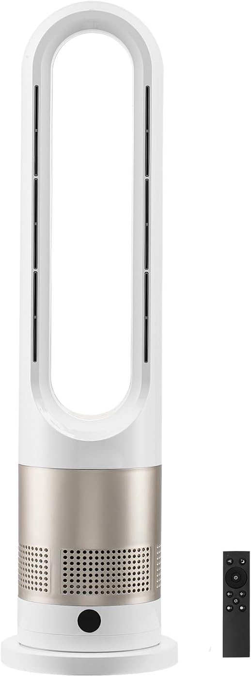 vevor tower fan bladeless, 16 ft/s velocity quiet, main product view