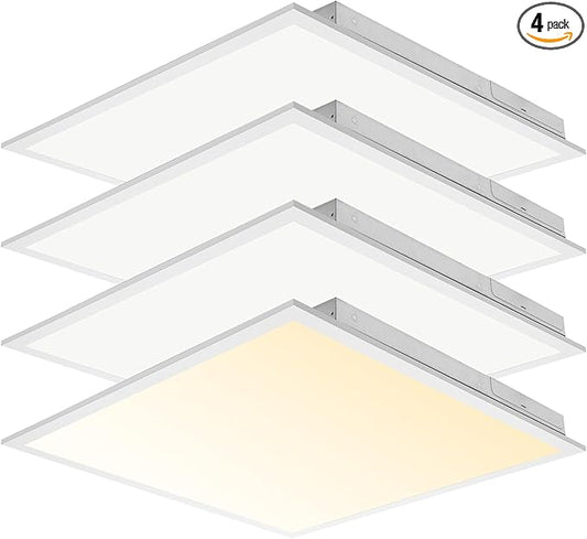 CycevSun 4-Pack 2x2 LED Flat Panel Light Drop Ceiling, 0-10V Dimmable, 3CCT by CycevSun