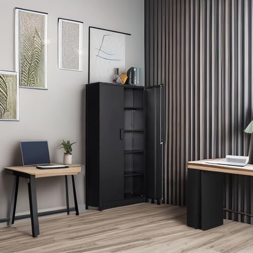 SISESOL Wide & Deep Metal Storage Cabinet - Image 2
