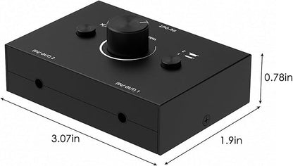 Dingsun 3.5mm Audio Switch, Stereo Audio Selector Box Passive Speaker Headphone - Image 6