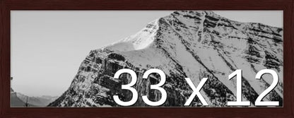 Frame It Easy 33 x 12 Merlot Wood Frame by FrameItEasy