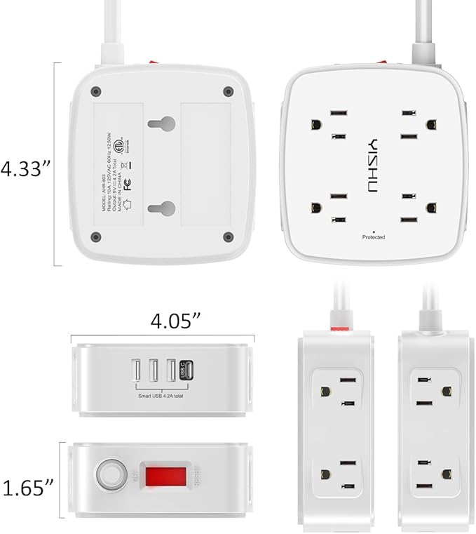 6 Ft Surge Protector Power Strip - Image 7