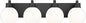 METWET Bathroom Light Fixtures, 4 Light Matte Black Vanity Light, 26 Inch by Metwet