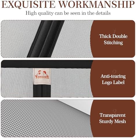 yotache narrow magnetic screen door fit doors 28", side view