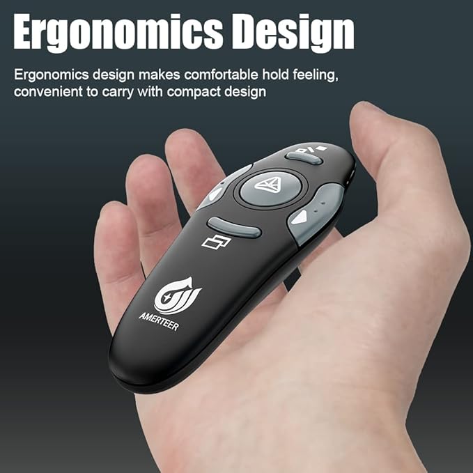 AMERTEER Presentation Clicker Wireless Presenter Remote Clicker - Image 5