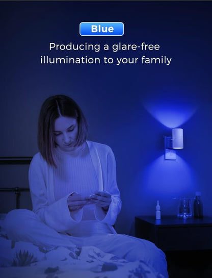 L LOHAS LED Night Light, 2 Pack Bluey Night Light, Plug into Wall, Calm Blue - Image 6