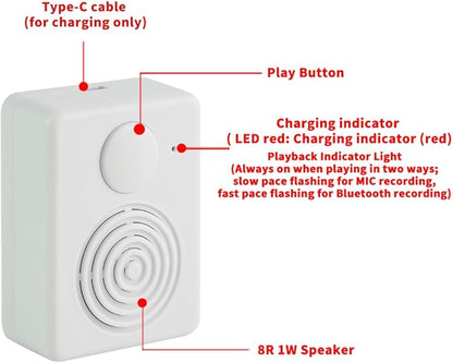 Voice Recorder Box, Support Bluetooth & MIC Recording Audio Box, 16MB Sound - Image 2