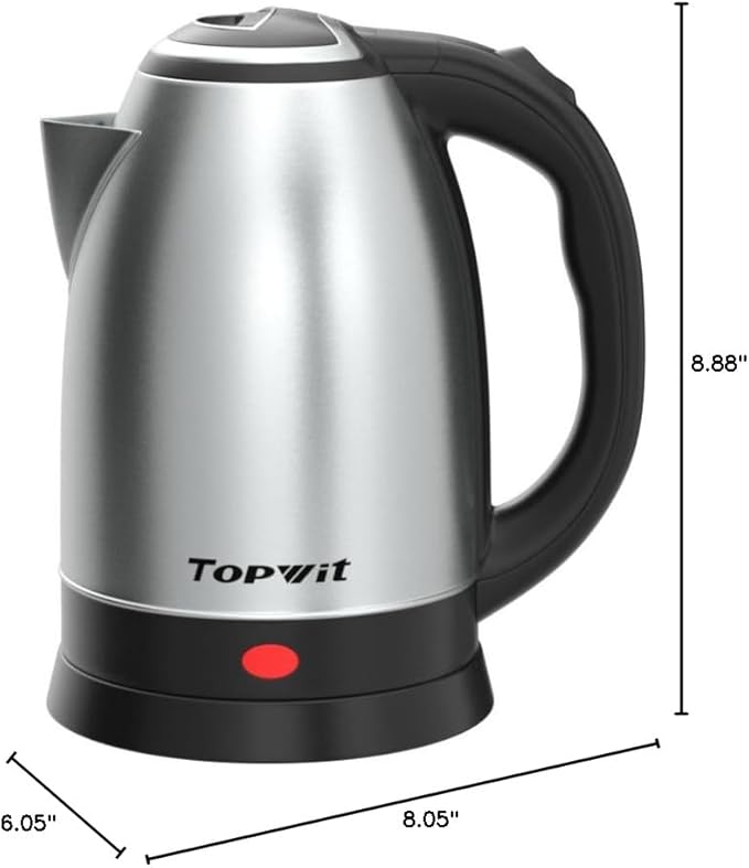 TOPWIT Electric Kettle, 2.0L Hot Water Kettle Electric, BPA-Free Stainless - Image 8