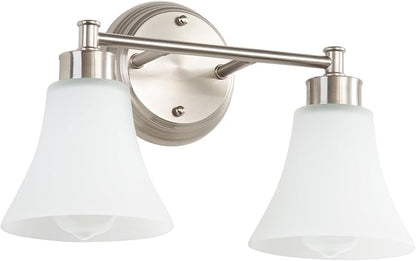 LOUSACE 2 Light Bathroom Vanity Light Brushed Nickel Bathroom Lighting Fixtures - Image 9
