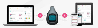 fitbit zip wireless activity tracker zip blue wireless, front angle view