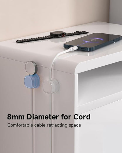 9 Pack Cord Organizer, Spring Cable Management, Adhesive Cute Cable Holder Clips - Image 5