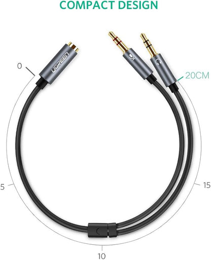 UGREEN Headphone Splitter for Computer 3.5mm Female to 2 Dual 3.5mm Male - Image 9