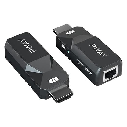PWAY HDMI Extender 165ft Audio Video 1080P Over Cat5 Cat6 Ethernet Cable by PWAY