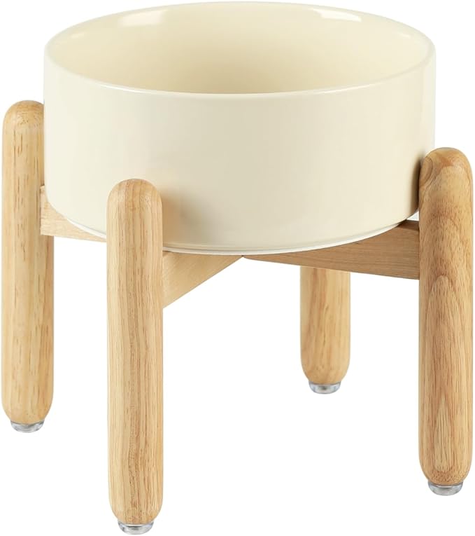 Ceramic 7.3inch Raised Dog Bowl Set, Elevated by Havniva