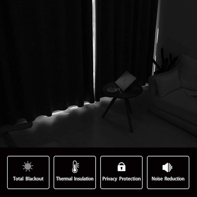 DWCN Dusty Blue Blackout Curtains - Image 6