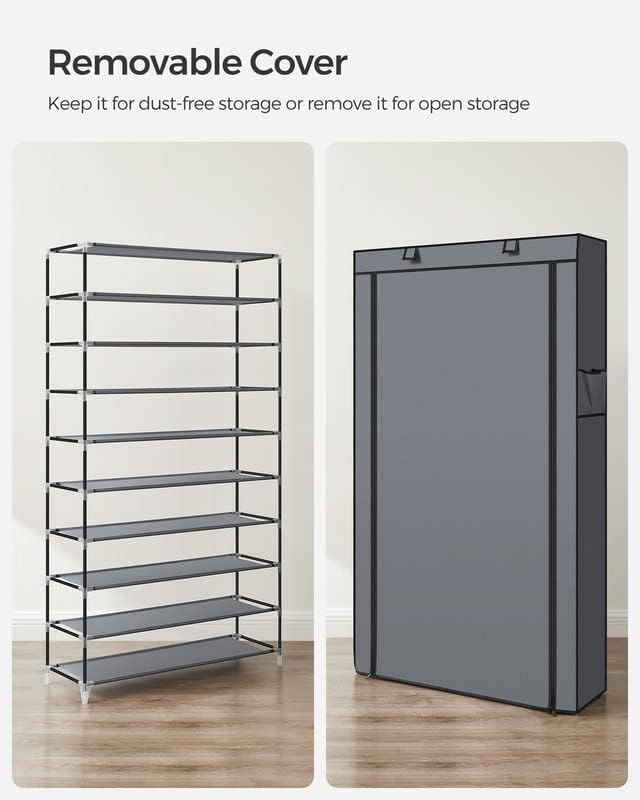 SONGMICS 10-Tier Shoe Rack, Shoe Storage Cabinet - Image 8