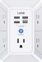 5 Outlet Extender Multi Plug Wall Outlets by Lvetek
