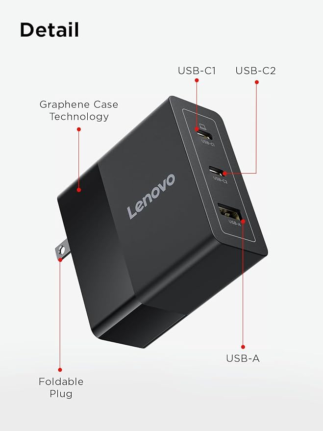 Lenovo 140W USB C Charger, GaN Power Adapter - Image 7