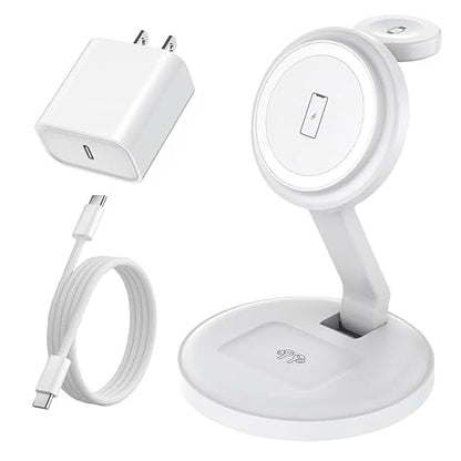 Charging Station for Apple Magnetic Wireless iPhone Mag-Safe Charger, 15W 3in1 by Unknown