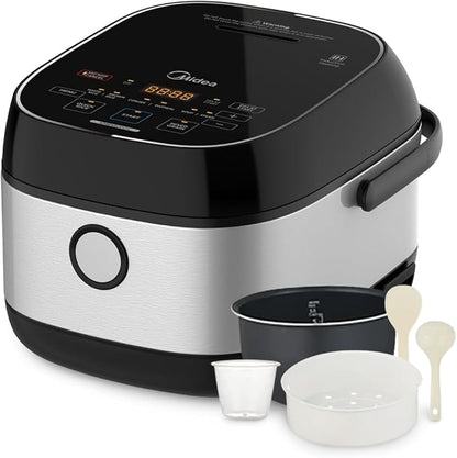 Midea 3L Rice Cooker with Steamer Basket, 6-Cup Uncooked Capacity, Induction by Makeyourselfathome