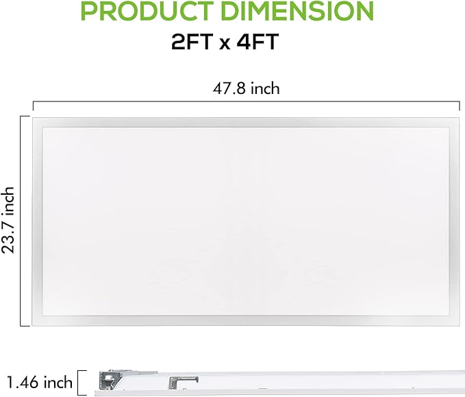 hykolity 2x4 FT LED Flat Panel Troffer Light, CCT Selectable 4000K-5000K-6500K - Image 5