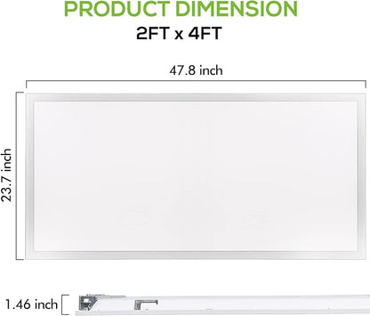 hykolity 2x4 FT LED Flat Panel Troffer Light, CCT Selectable 4000K-5000K-6500K - Image 5