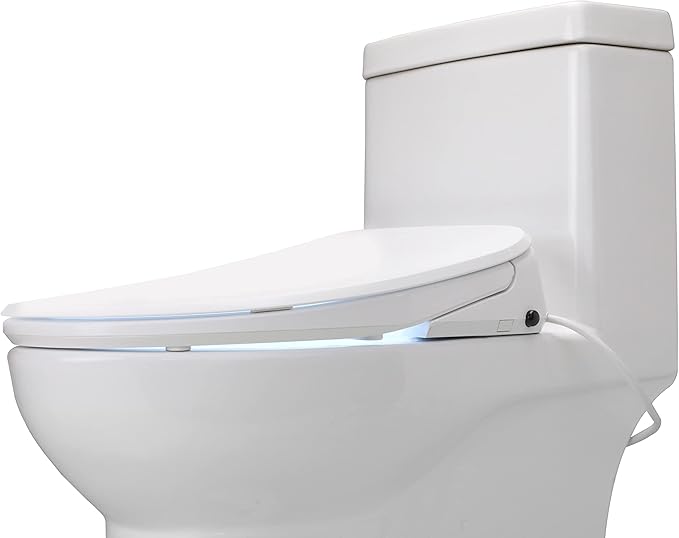 ALPHA BIDET UX Pearl Bidet Toilet Seat in Elongated White | Ultra Low Profile | - Image 3
