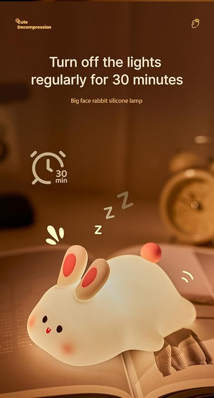 ATSUI Rabbit Night Light, LED Squishy Novelty Animal Night Lamp, Food Grade - Image 5