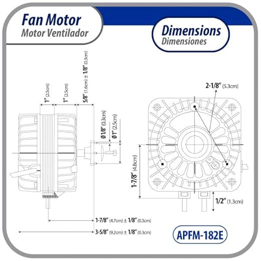Appli Parts APFM-182E 18W refrigeration condenser and evaporator motor 220V - Image 2