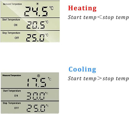 Plug in Thermostat Temperature Controller Electric Digital Thermostat Heating - Image 3