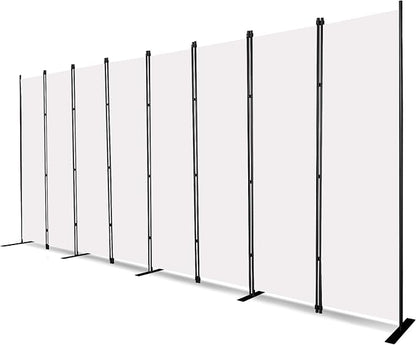 MAYOLIAH 8-Panel White Room Divider 6ft Tall Folding Privacy Screen Portable by MayoliahHome